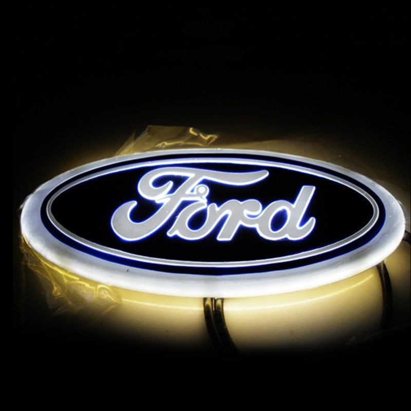 LED Emblem Rear Sticker for Ford Focus Mondeo Front Badge Light Rear Tail Decal - larahd