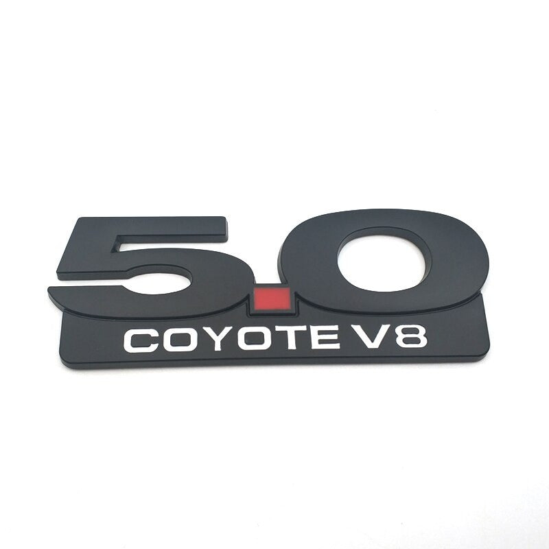 3D Metal Chrome 5.0 COYOTE V8  Badge Sport Car Trunk Emblem Sticker Decal