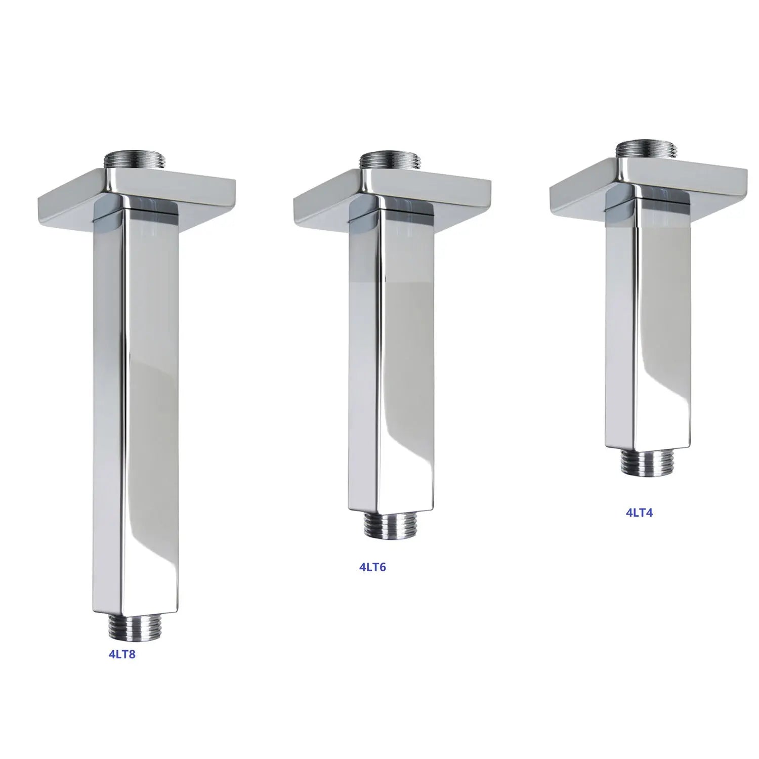 Metal Square Shower Arm in Chrome - larahd