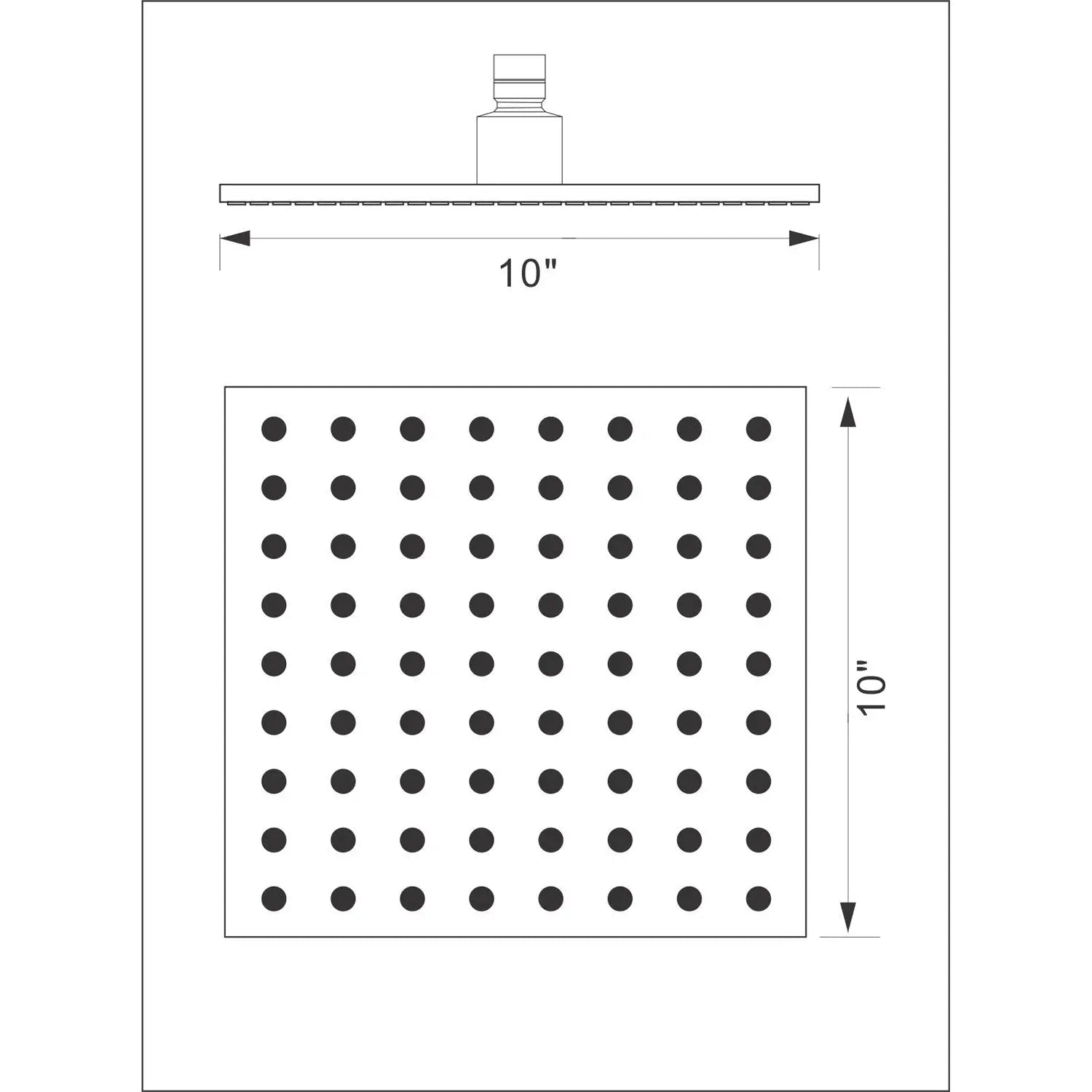 Metal Square Shower Head in brushed nickel - larahd