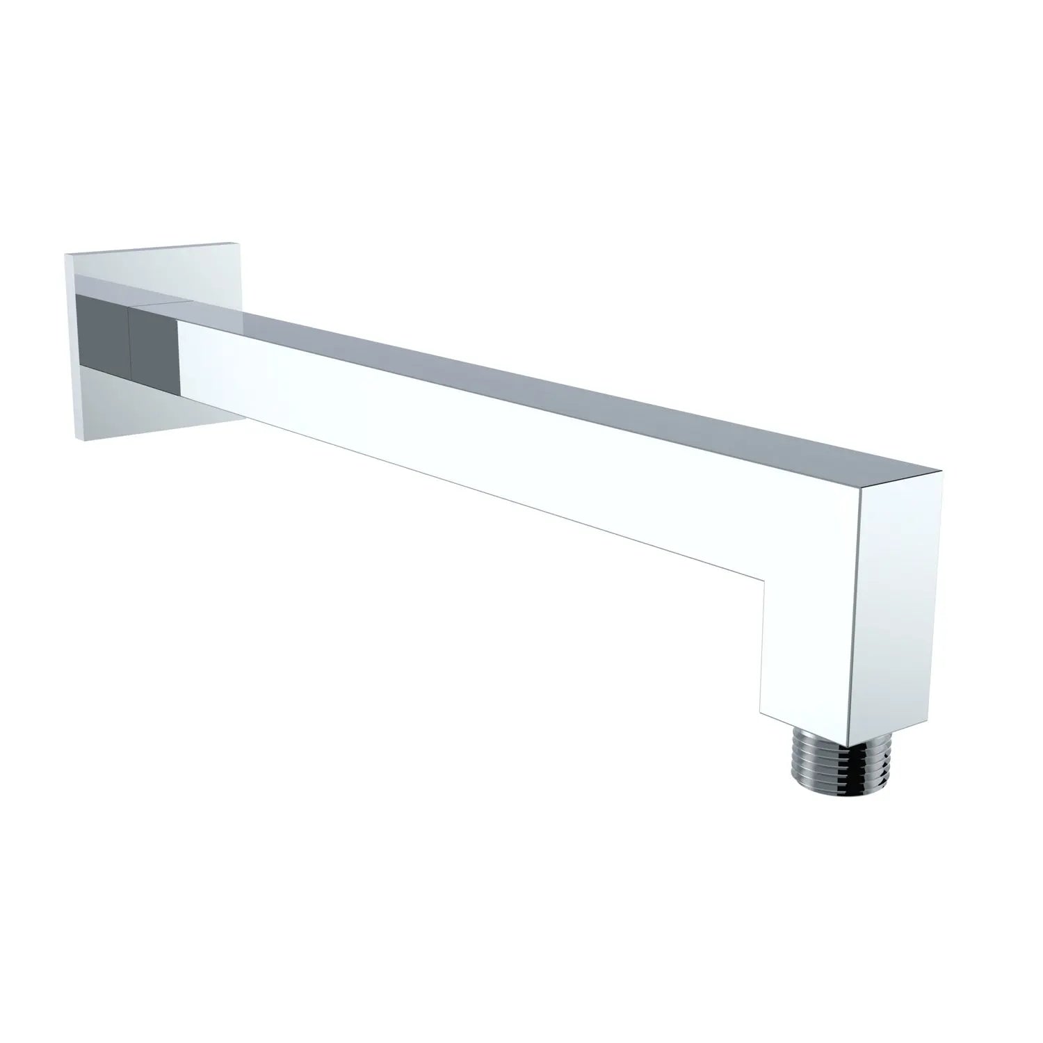 Metal Rectangle Shower Arm in Chrome - larahd