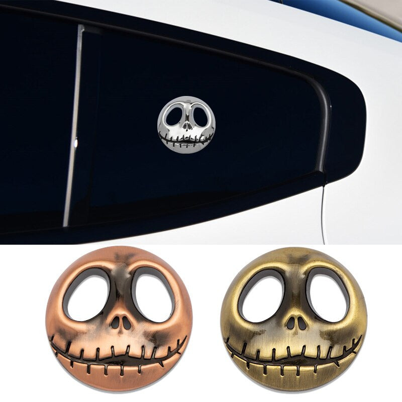 Punisher 3D Skull Metal Sticker Fuel Tank Badge Emblem - larahd