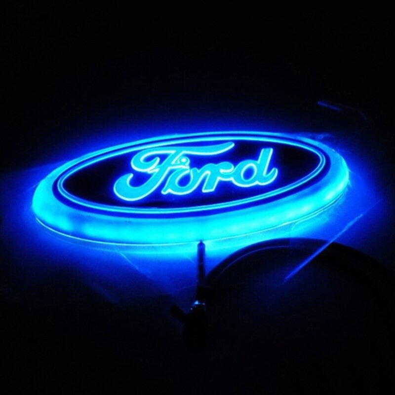 LED Emblem Rear Sticker for Ford Focus Mondeo Front Badge Light Rear Tail Decal - larahd