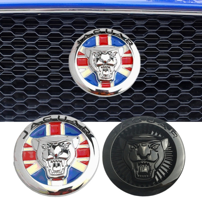 Jaguar Front Grill Badge Trunk Sticker for X Type S-Type XF X260 X350 XJS F-type XE - larahd