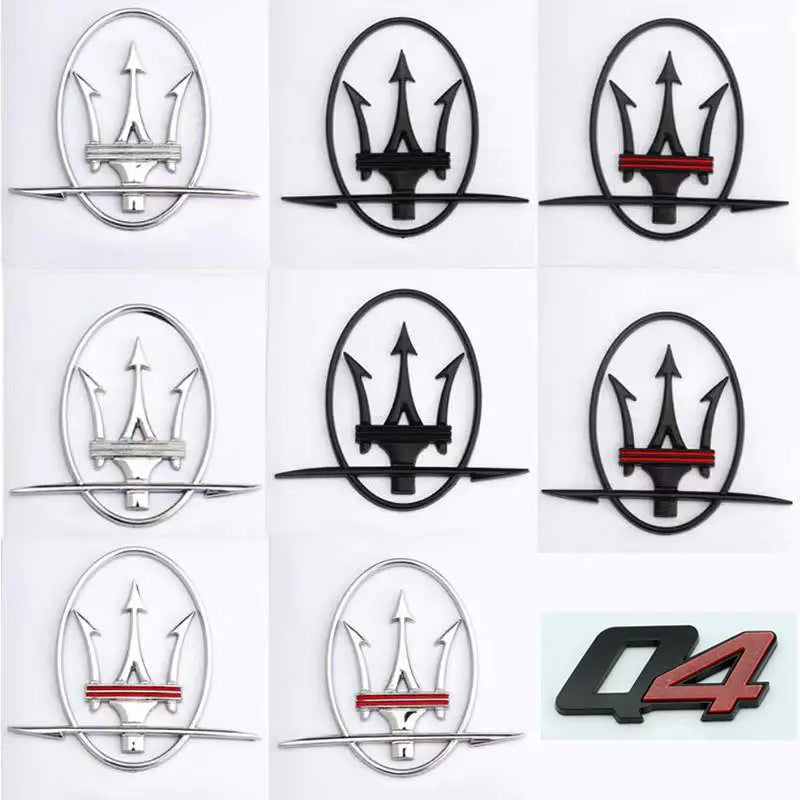 2pcs 3D ABS Stickers Decals Emblem Badge For Maserati Ghibli Granturismo Levante - larahd