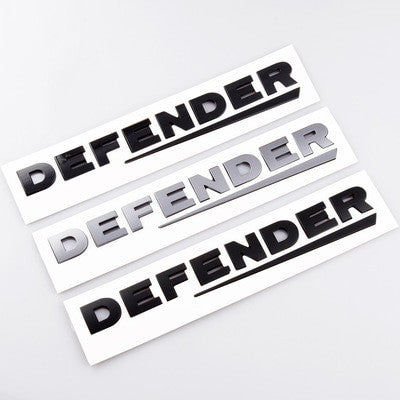 1X ABS Lettering Badge Emblem 90 110 Tailgate Sticker Defender Trunk Decal Land Rover - larahd