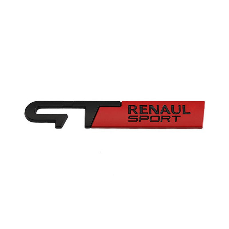 Metal GT Renaul Sport Badge rear Emblem tail sticker For Peugeot Kia - larahd