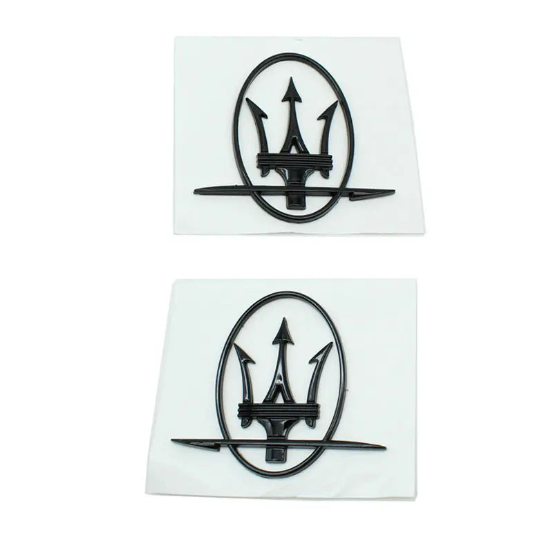 2pcs 3D ABS Stickers Decals Emblem Badge For Maserati Ghibli Granturismo Levante