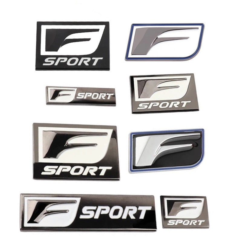 F-Sport Emblem Metal Logo Badge Side Fender Marker Trunk Lid for Lexus - larahd