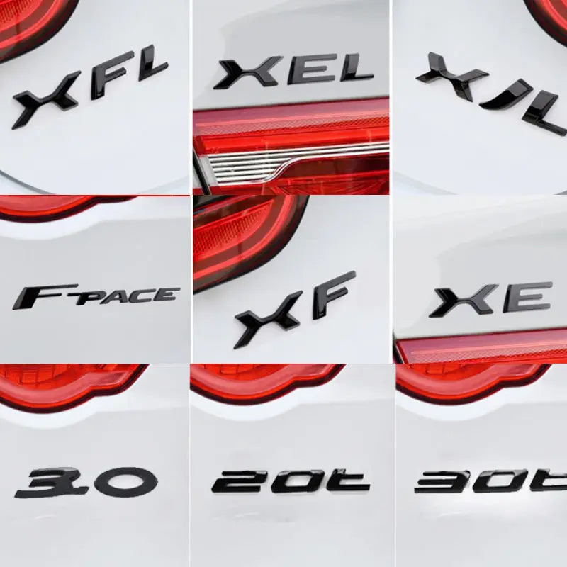 For Jaguar XE XF XJL XEL XFL E-PACE F-PACE F-TYPE 3.0 5.0 V6 V8 Emblem Sticker Badge - larahd