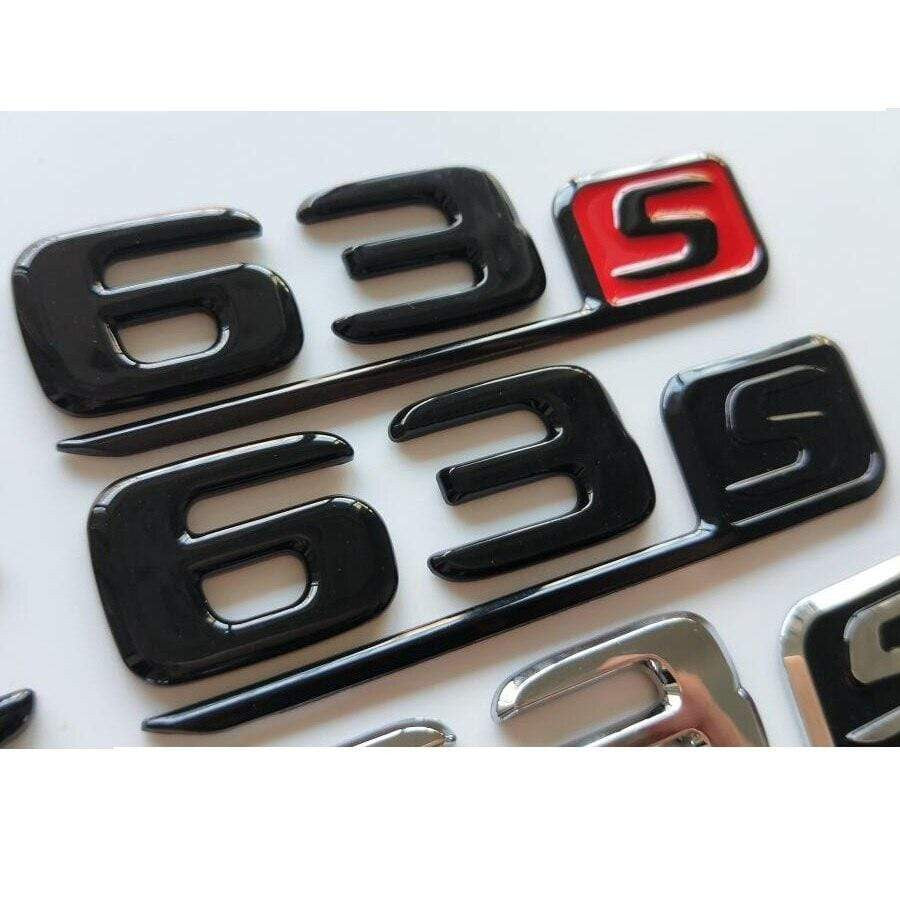 Chrome Black Letters Number Trunk Badges Emblems Emblem Badge Sticker for Mercedes Benz C218 C257 X218 CLS63s CLS63 S AMG - larahd