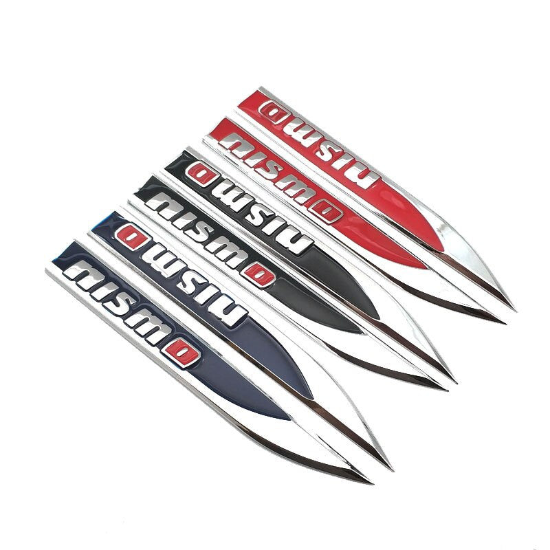 Pair Metal Nismo Emblem Side Wing Door Fender Sticker Decal For Nissan