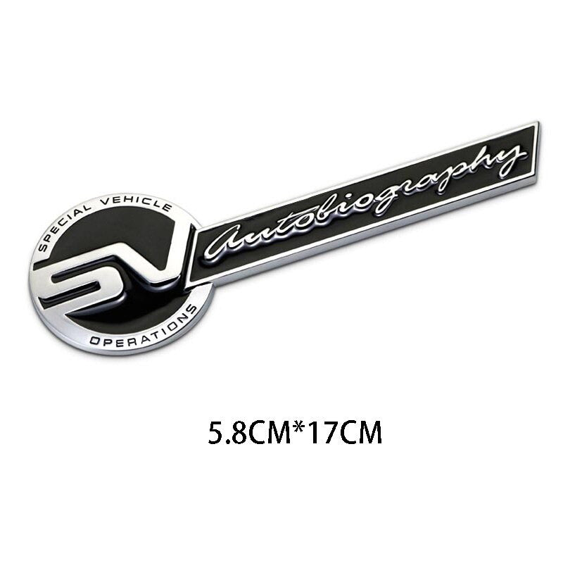 1Pcs Metal Sticker SV SVR Badge Emblem Decals For Range Rover Evoque Defender Discovery