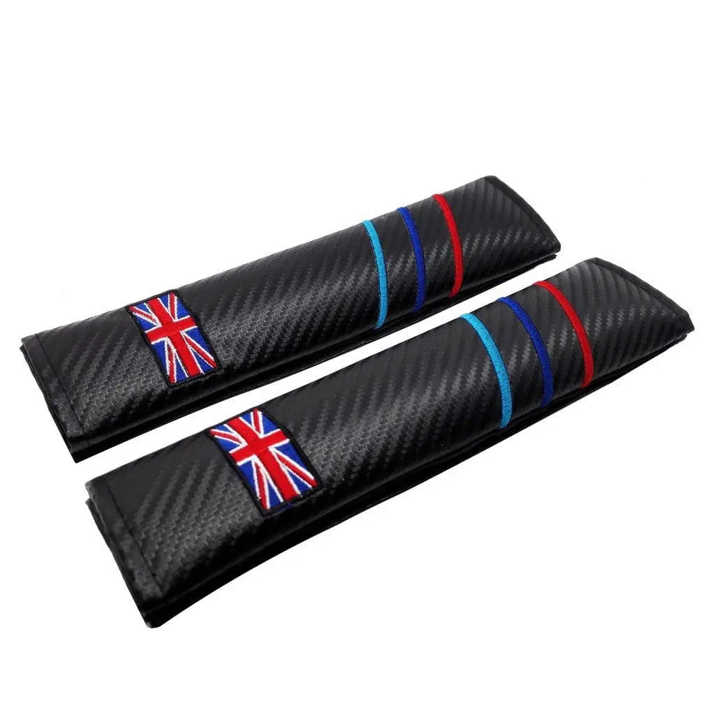 Jeep Infiniti Roush SRT OPC VXR German British Flag Car Seat Safety Belt Pad Cover Case Shoulder Pad Accessories - larahd