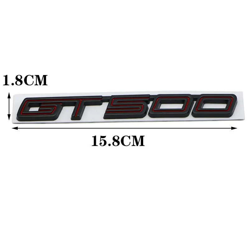 3D Metal GT500 Side Emblem Badge Sticker Rear Trunk Decals for Ford Mustang