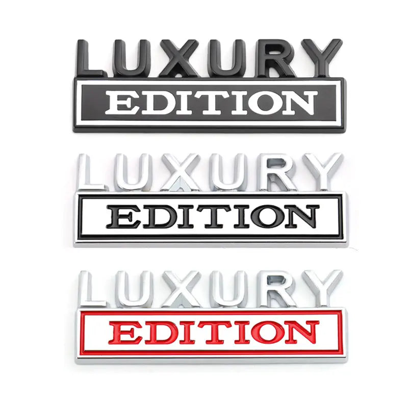 Car Sticker Luxury Edition Badge Emblem Hood Grille for BMW Subaru Mazda Skoda Cadillac - larahd