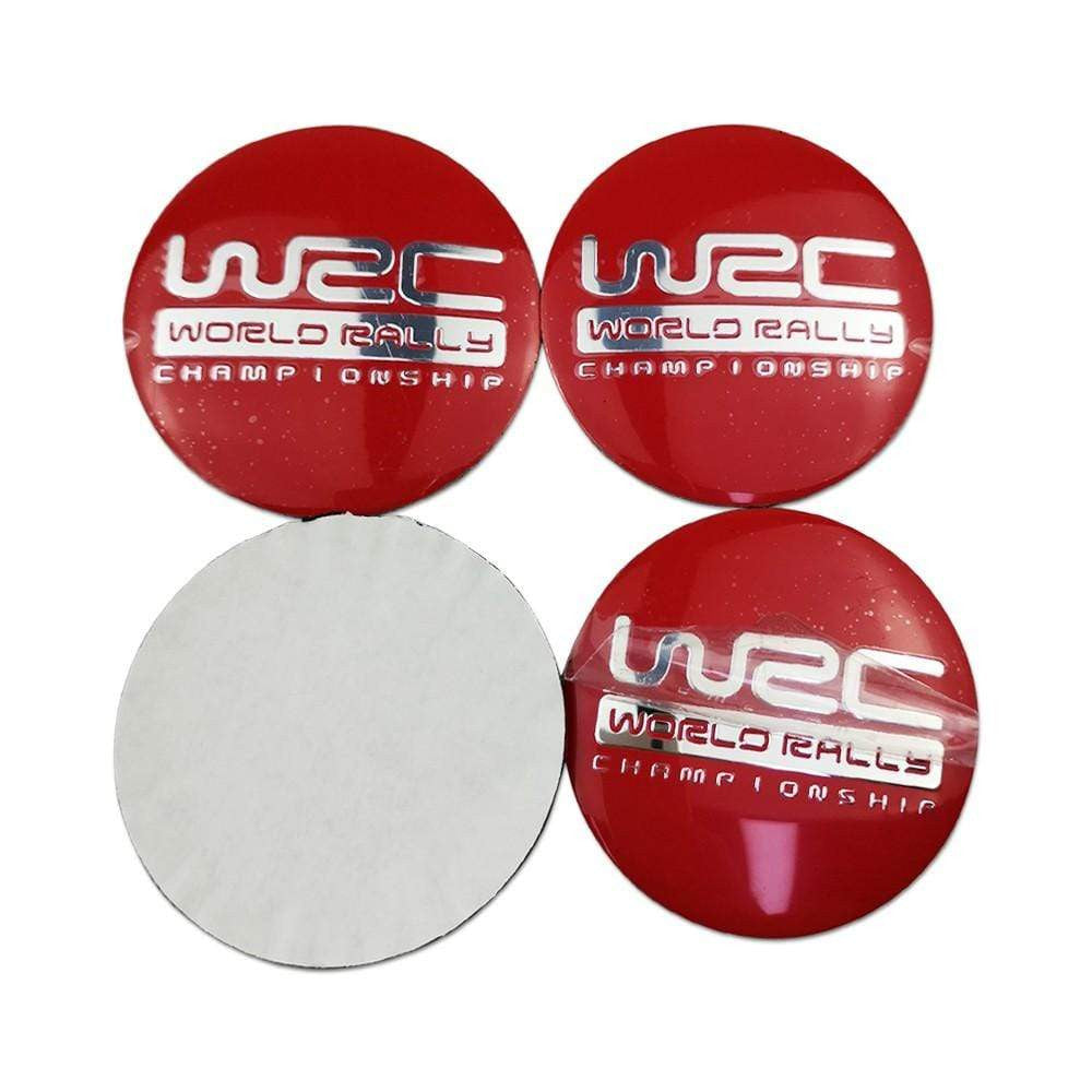 4PCS 56mm WRC World rally championship Car Wheel Center Hub Cap Sticker Auto Tire Emblem Badge Decal