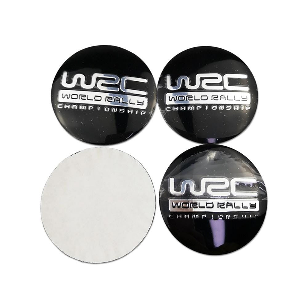 4PCS 56mm WRC World rally championship Car Wheel Center Hub Cap Sticker Auto Tire Emblem Badge Decal