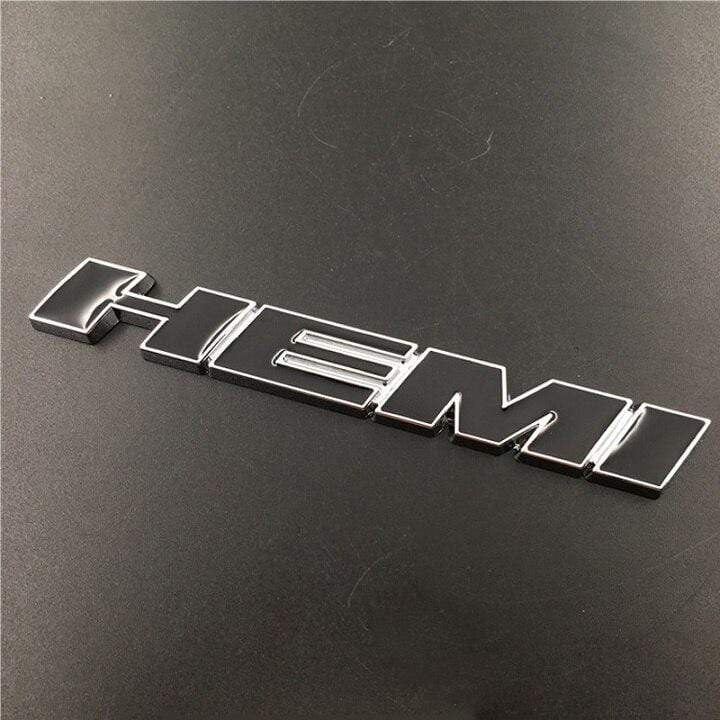 Metal Auto Front Grille Emblem Car Sticker for Dodge HEMI Badge Styling Caliber Jcuv Journey Challenger RAM Caravan Accessories