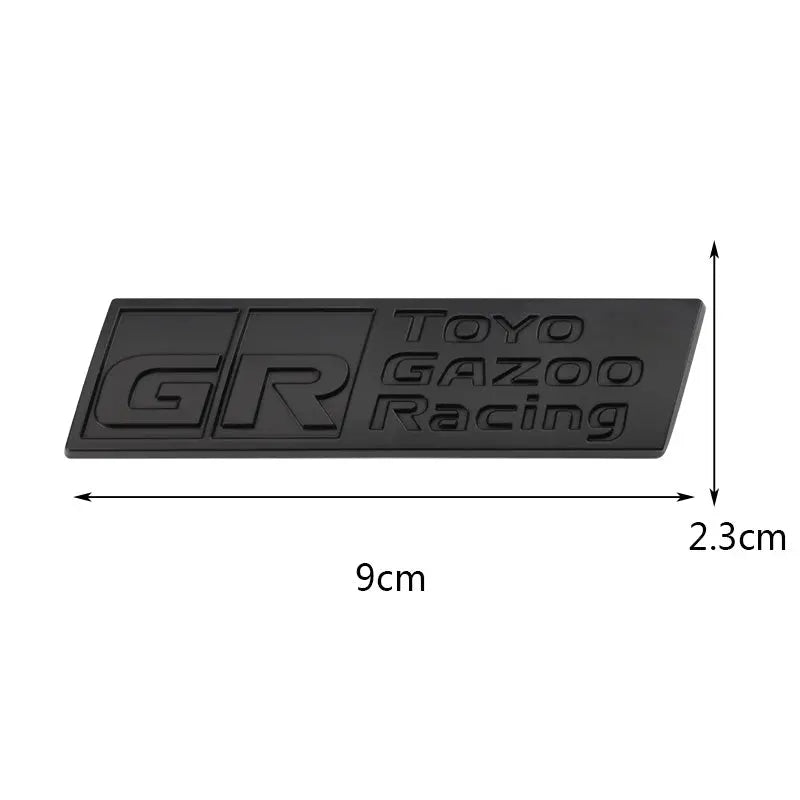 GR Gazoo Racing Badge Front Hood Grille Emblem Decal for Toyota HV YARiS GRMN GR Sport - larahd