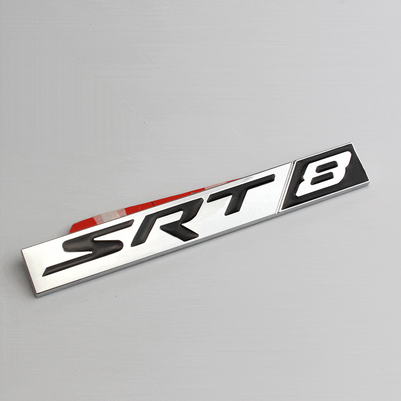 Metal Car Body Decoration for SRT8 SRT6 Logo Car Rear Side Sticker for Dodge Charger Challenger Caliber Jcuv Ram Journey Caravan - larahd