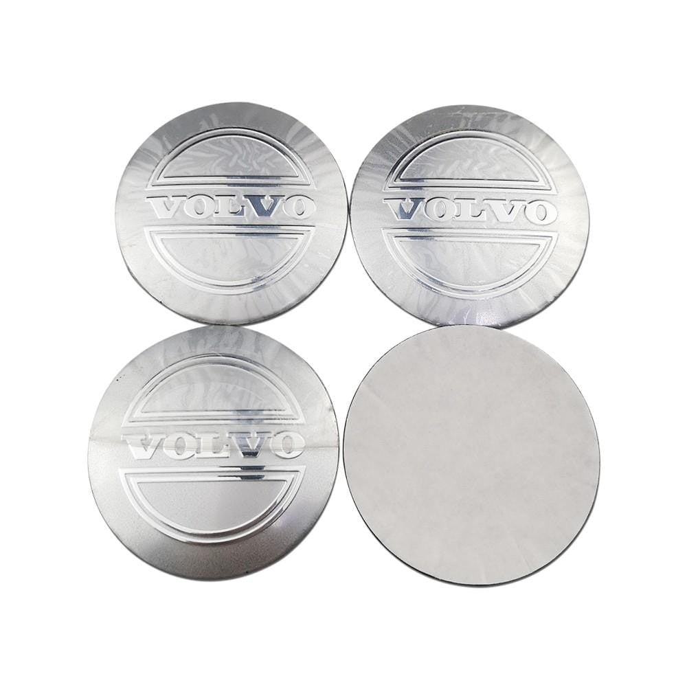 4PCS 56mm Volvo Logo Car Wheel Center Hub Cap Sticker Auto Tire Emblem Badge Decal