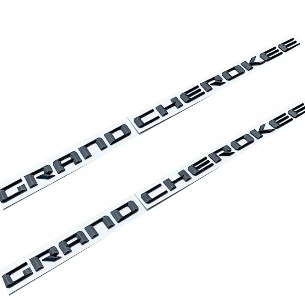 For jeep Grand Cherokee Front Left Right Door Side Emblem Nameplate Badge Letters Sticker - larahd