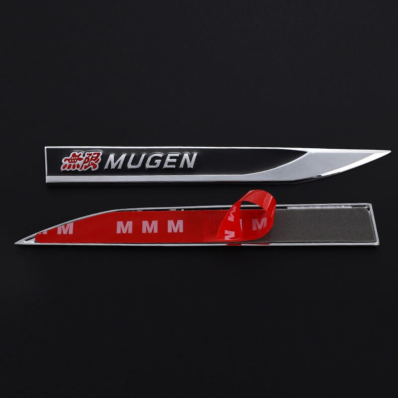 1Pair Metal Stickers Emblem Trunk Badge Decals for Honda Mugen Power