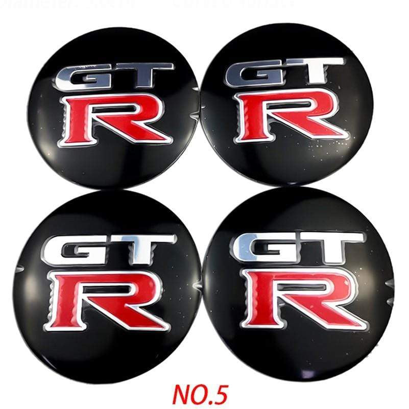 56mm 4PCS Nissan Nismo GTR X-Trail Qashqai tiida Altima sentra Car Wheel Center Hub Cap Sticker Emblem Badge Decal - larahd