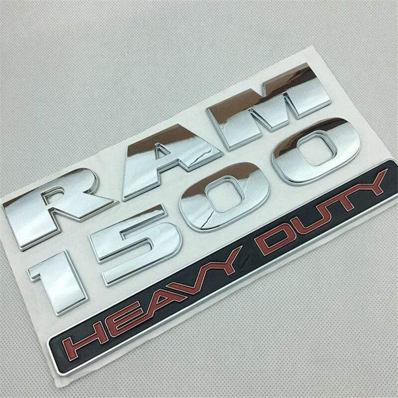 Car Styling Emblem Badge Body Rear Trunk Sticker For Dodge RAM 1500 2500 3500 Heavy Duty Lettter 3D Auto Decoration Accessories