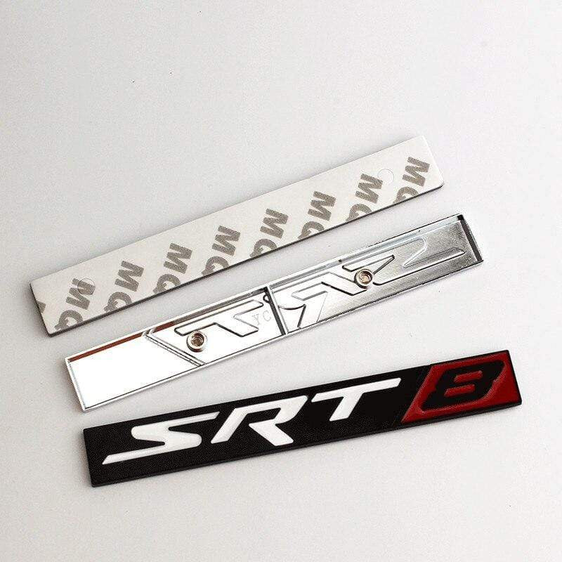 Metal Car Body Decoration for SRT8 SRT6 Logo Car Rear Side Sticker for Dodge Charger Challenger Caliber Jcuv Ram Journey Caravan - larahd