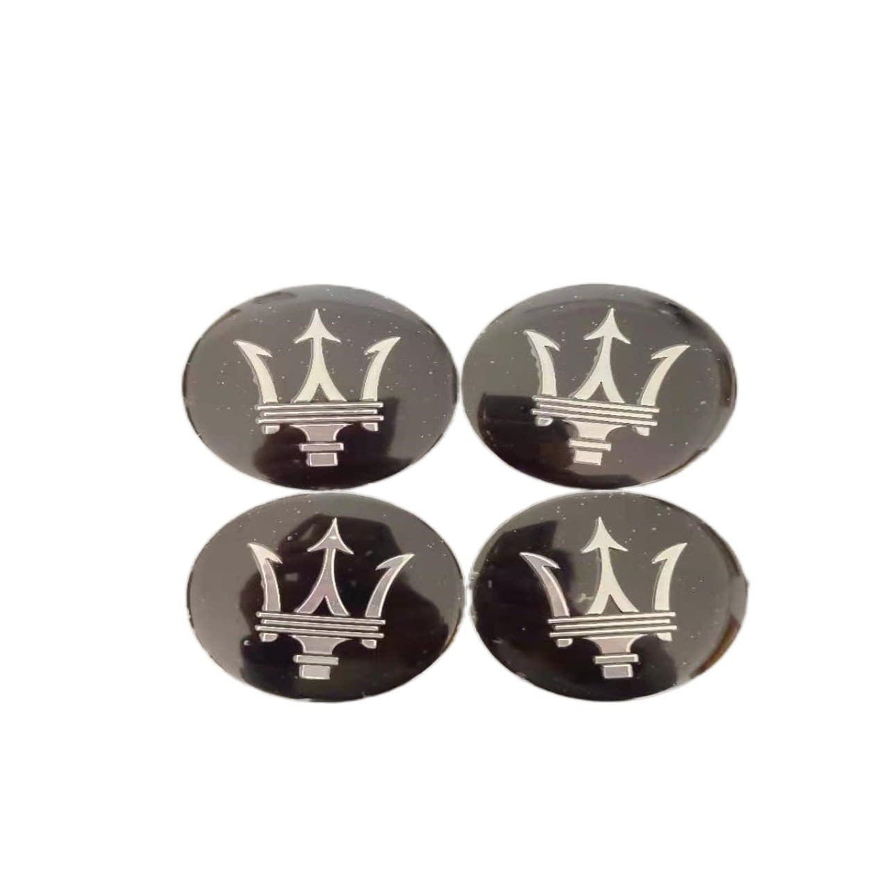 4Pcs 56.5mm Car Wheel Center Caps Emblem Sticker Decal Badge Logo For Maserati-Realmancar