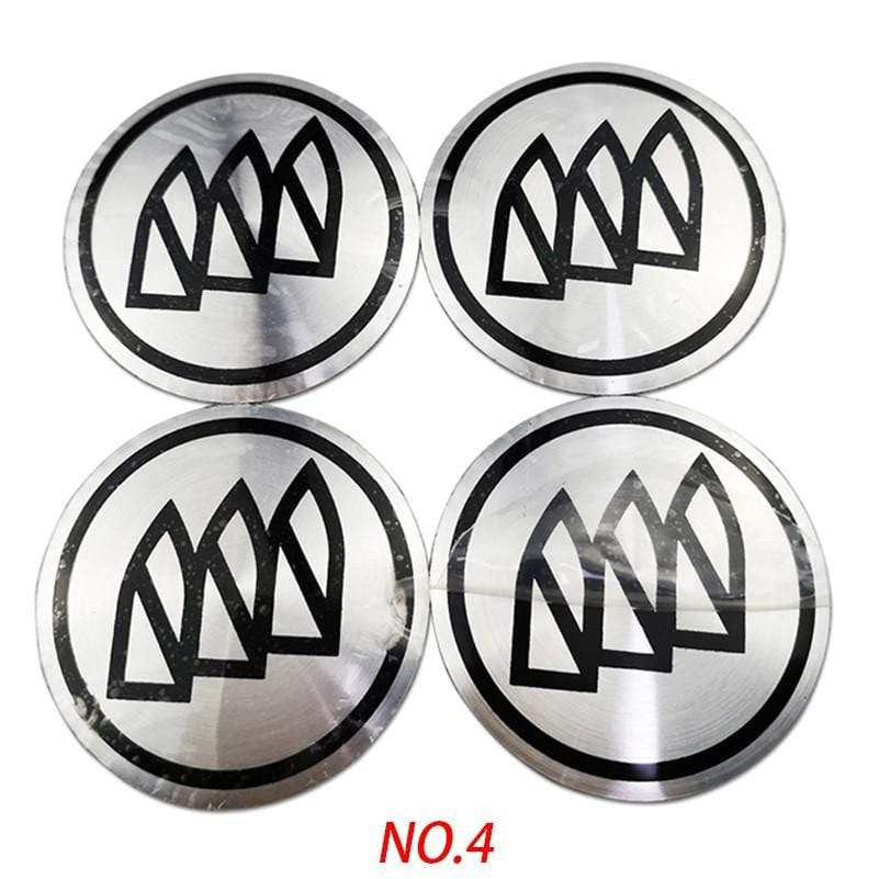 4PCS 56mm Buick Car Wheel Center Hub Cap Sticker Auto Tire Emblem Badge Decal