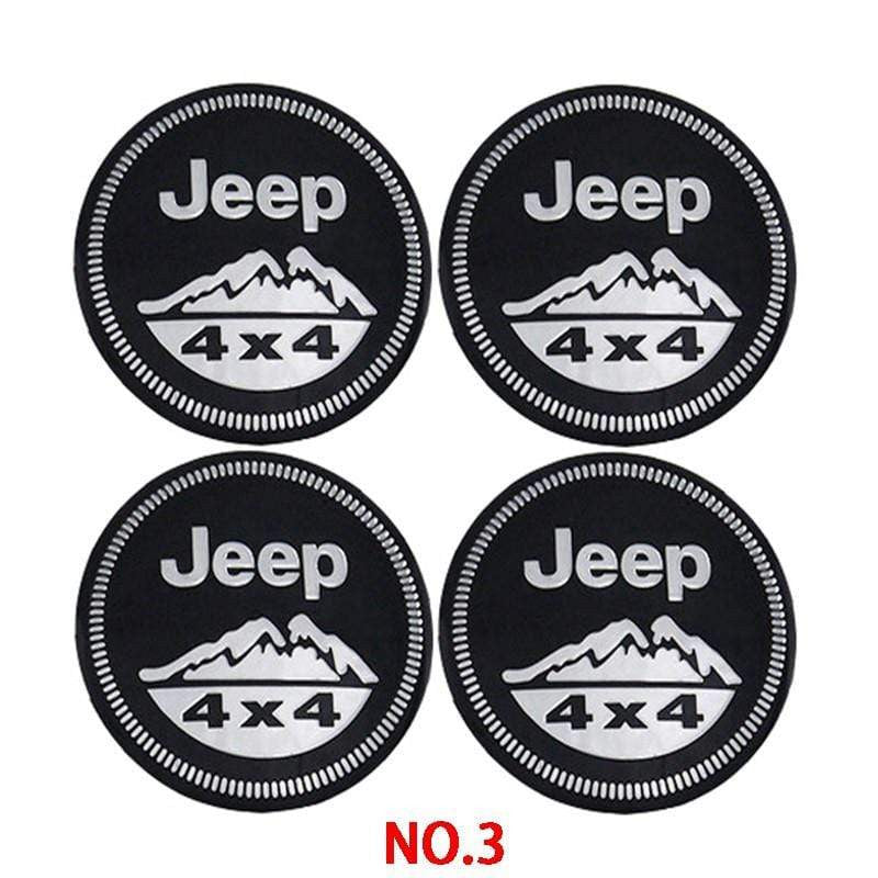 4pcs 56mm Jeep TRAIL RATED 4X4 Snow Mountain Car Wheel Center Hub Cap Sticker Auto Tire Emblem Badge Decal-Realmancar