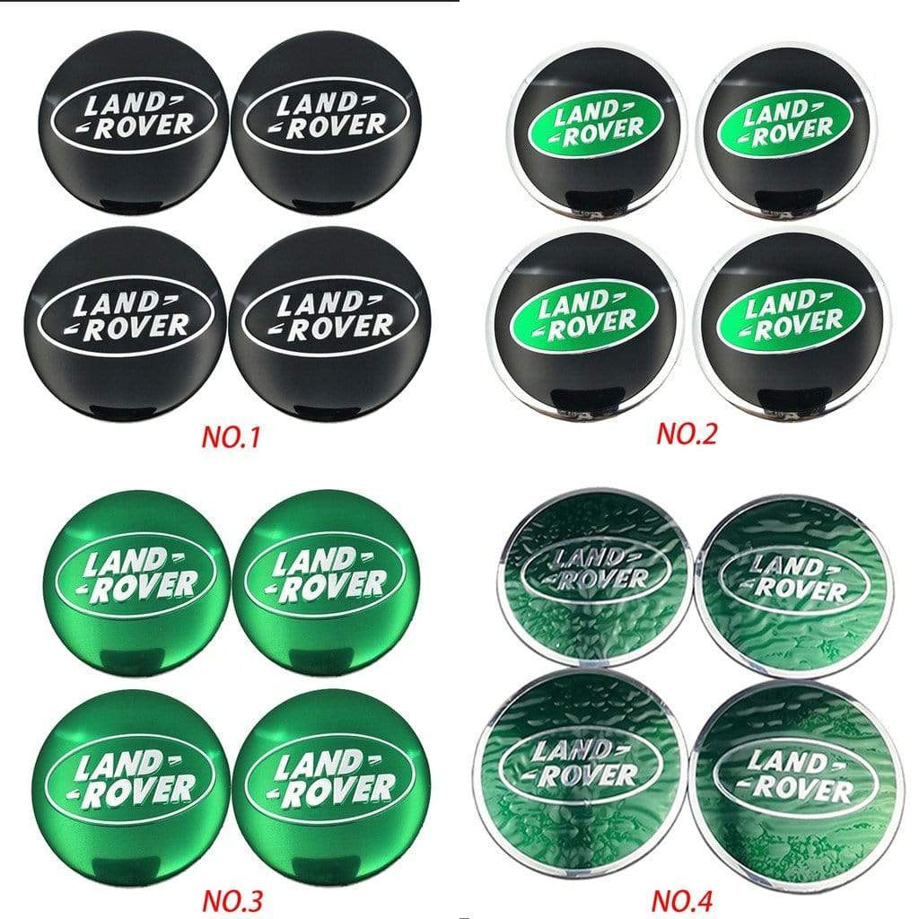 4PCS 56mm Land Rover Range RoverCar Wheel Center Hub Cap Sticker Auto Tire Emblem Badge Decal - larahd