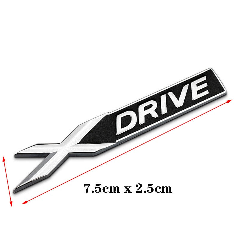 Chrome Silver XDrive SDrive EDrive Rear Emblem Badge Sticker For BMW