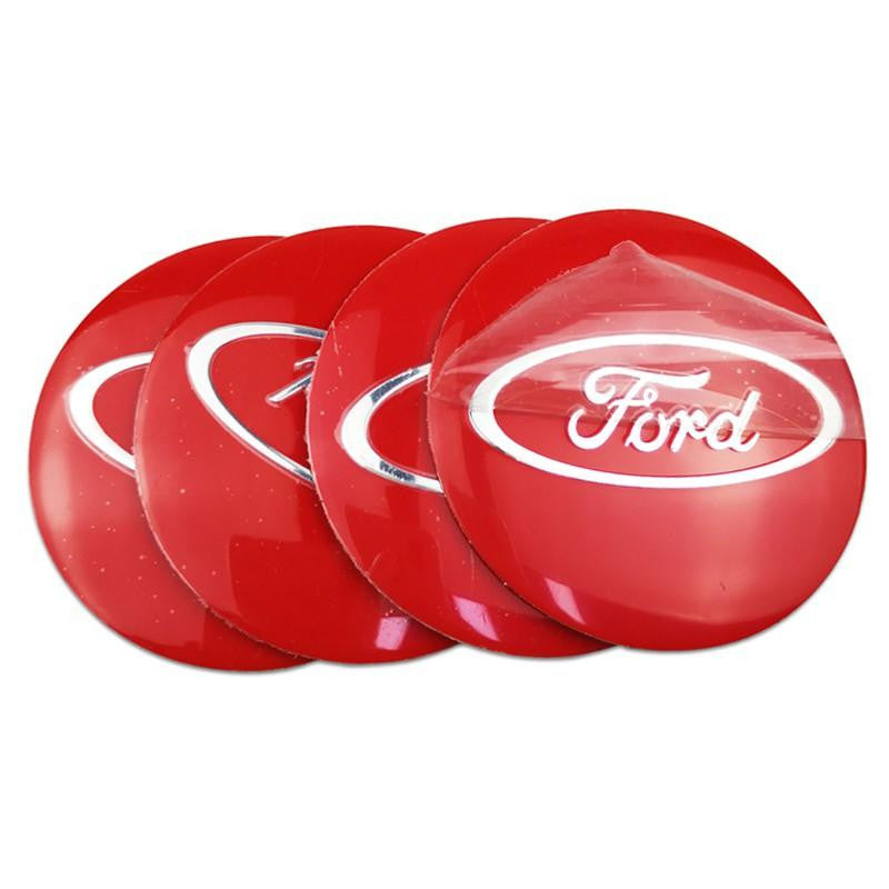 4pcs 56mm Ford Modified Horse Wolf Shelby FOOSE RS ST Car Wheel Center Hub Cap Sticker Emblem Badge Decal-Realmancar