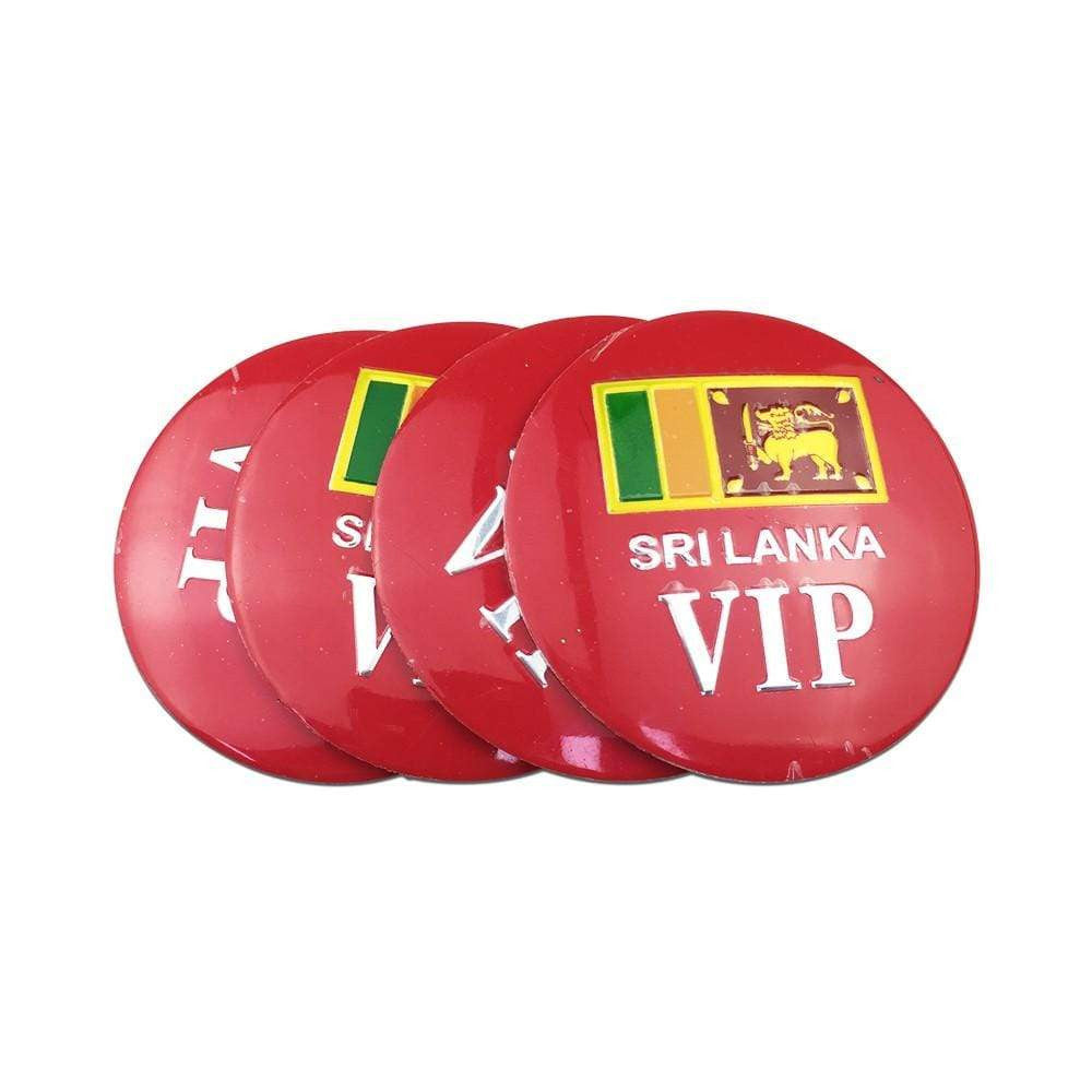 4PCS 56mm Sri Lanka Flag VIP Logo Car Wheel Center Hub Cap Sticker Emblem Badge Decal for SAAB SEAT Peugeot Doage KIA MG