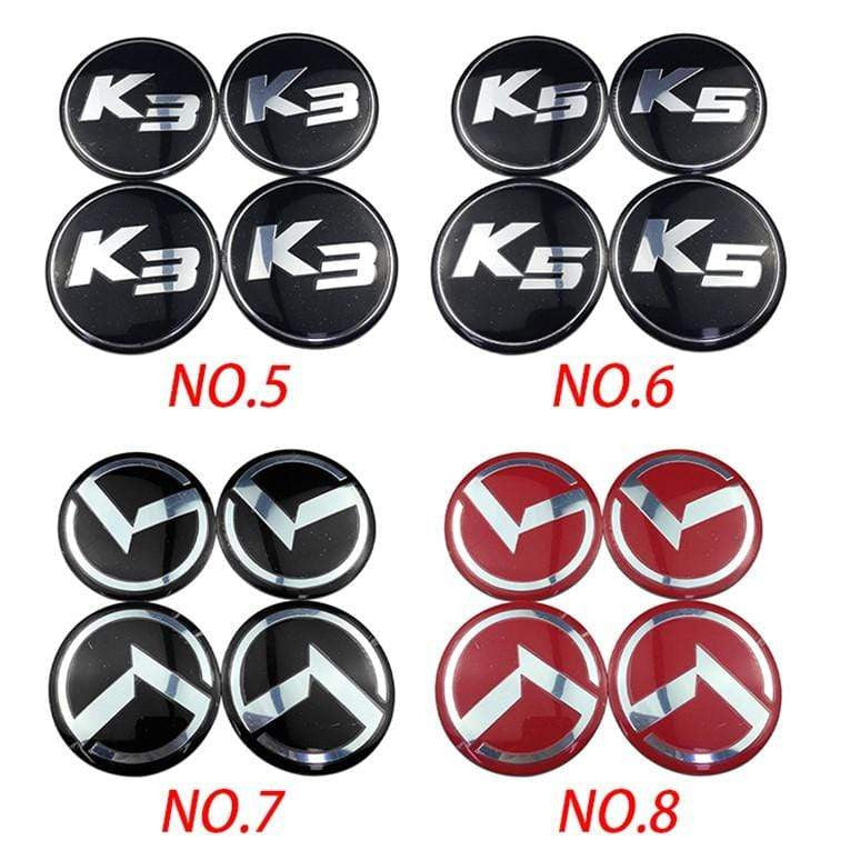 4pcs 56mm KIA K3 K5 Modified Lion Head Car Wheel Center Hub Cap Sticker Auto Tire Emblem Badge Decal - larahd