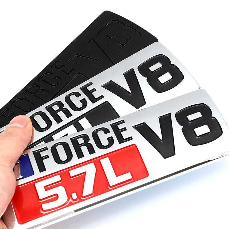 iFORCE 5.7L V8 Stickers Badge Emblem Decals for Toyota Tundra Prado Corolla Highlander - larahd