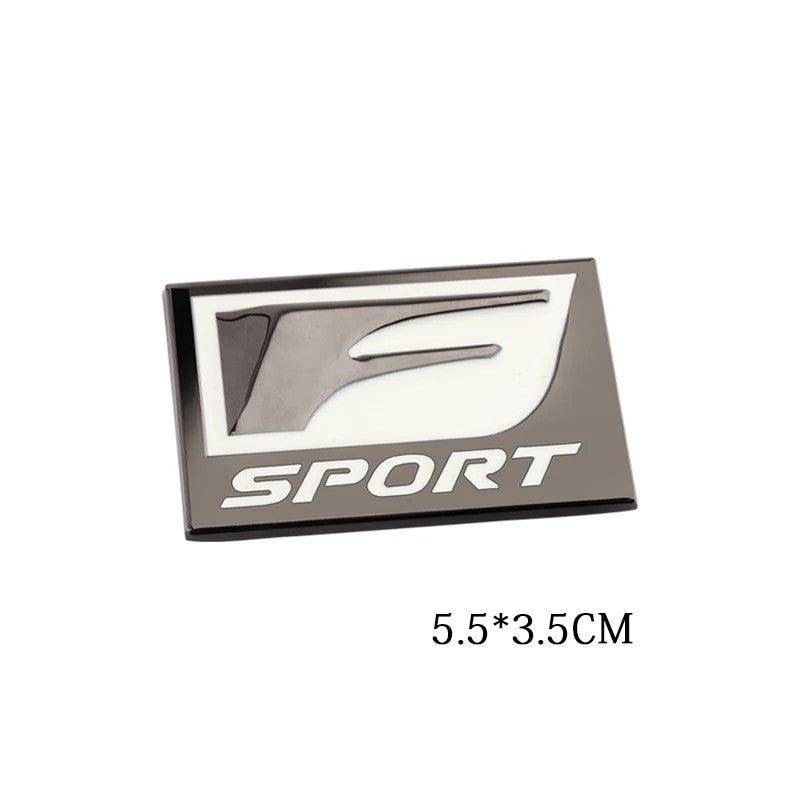 F-Sport Emblem Metal Logo Badge Side Fender Marker Trunk Lid for Lexus - larahd