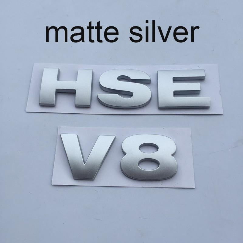 Tail Gate Emblem Brade Sticker V8 HSE for Land Rover Range Rover Discovery 3 4 - larahd