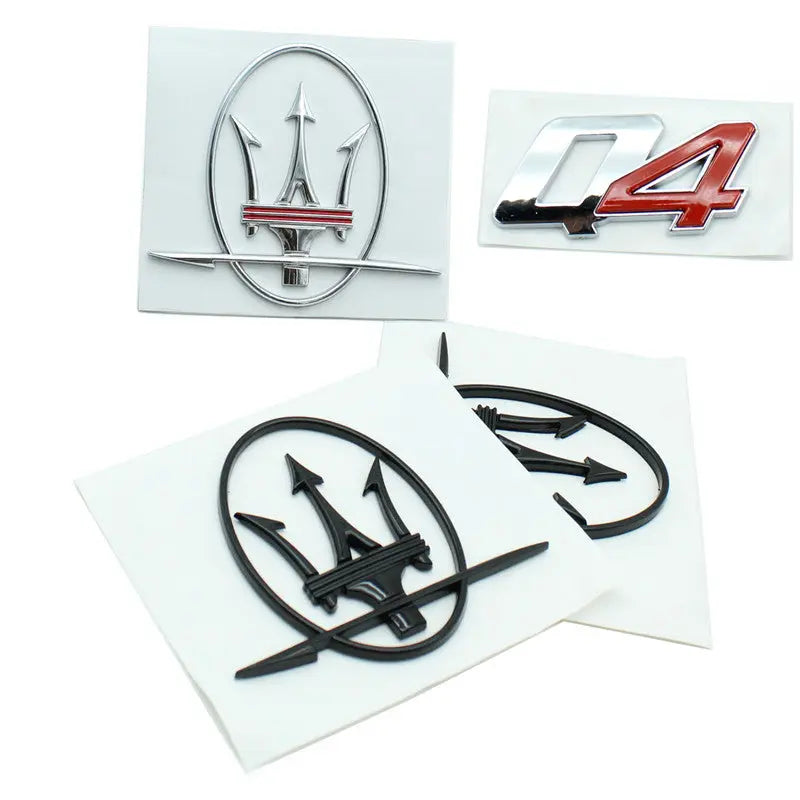 2pcs 3D ABS Stickers Decals Emblem Badge For Maserati Ghibli Granturismo Levante - larahd