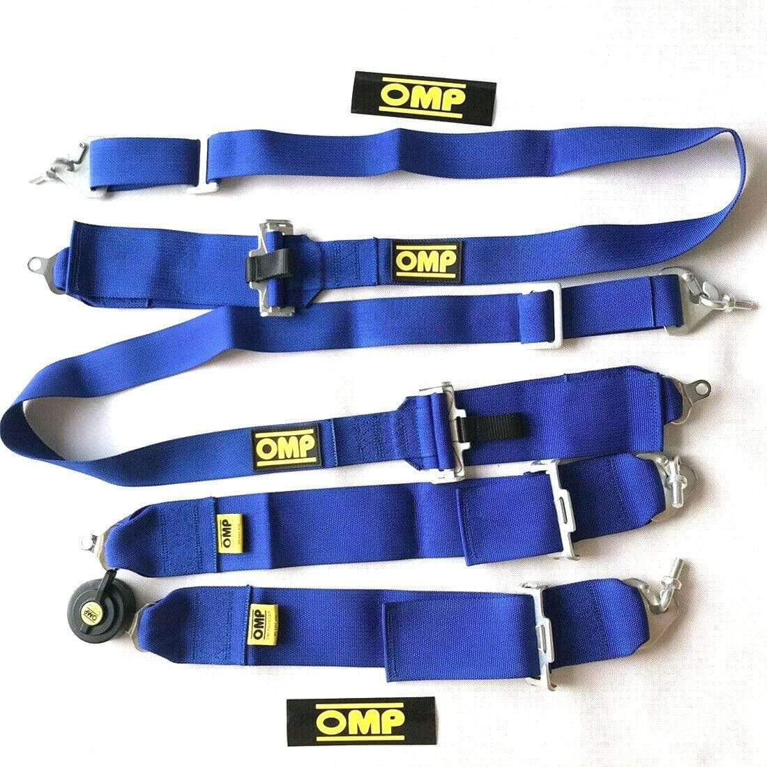 1 Set Universal Red/Black/Blue 4 Point Camlock Quick Release Racing Car Seat Belt Harness