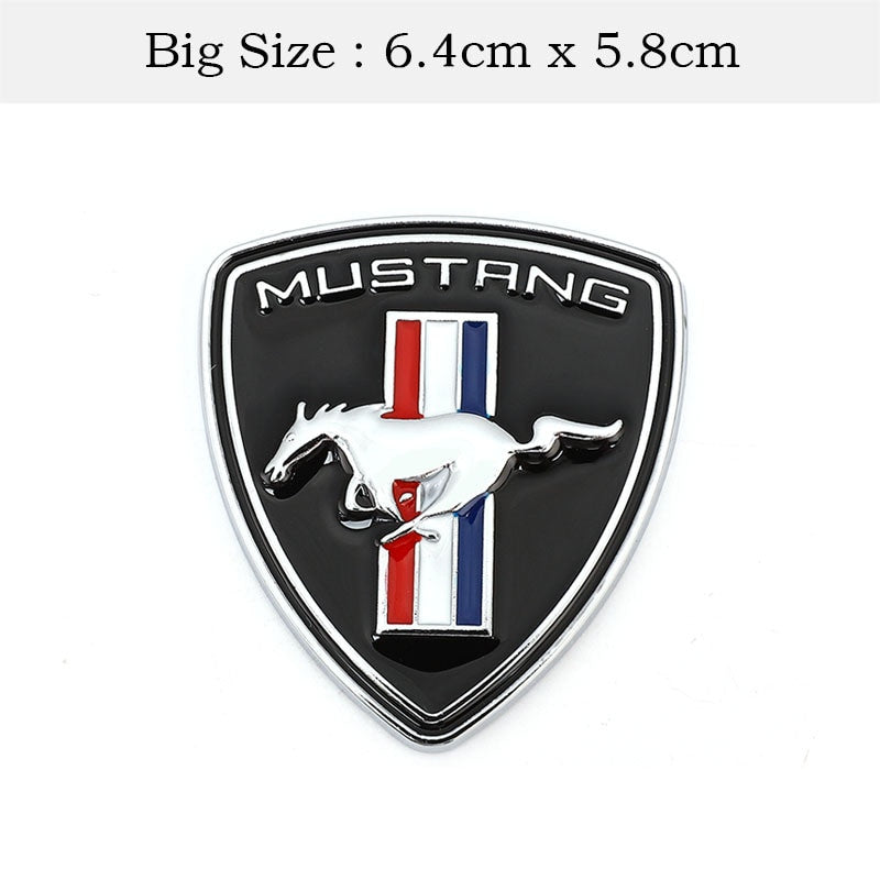 2PCS Left Right 3D Emblem Auto Sticker Running Horse For Ford Mustang