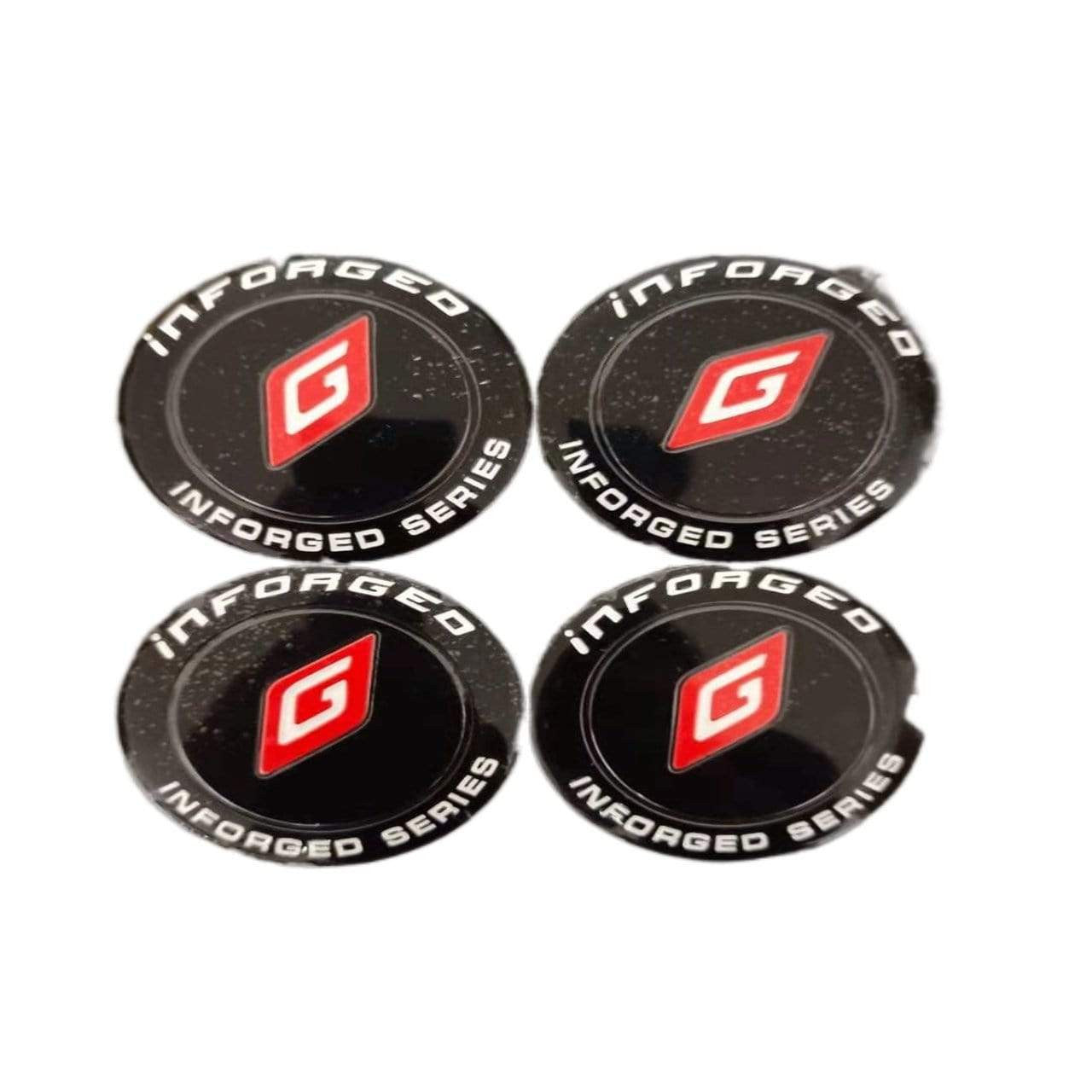 4pcs 56mm Inforged Series Car Wheel Center Hub Cap Badge Emblem Sticker