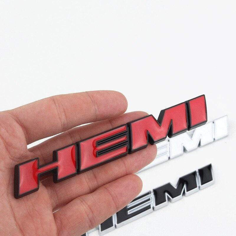 Metal Auto Front Grille Emblem Car Sticker for Dodge HEMI Badge Styling Caliber Jcuv Journey Challenger RAM Caravan Accessories - larahd