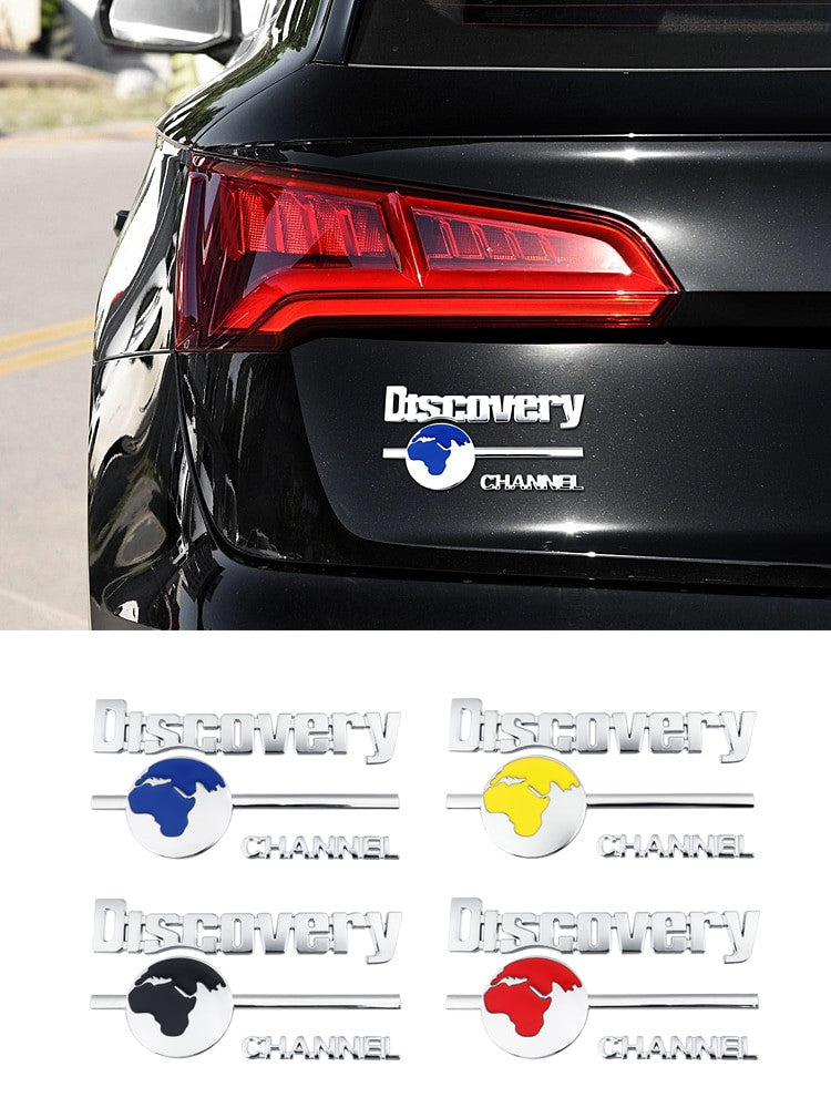 3D Metal Chrome DISCOVERY CHANNEL Logo Car Fender Emblem Badge Decal Sticker - larahd