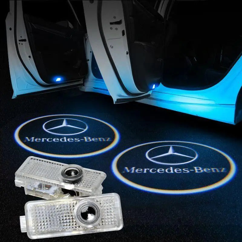 2X Mercedes Shadow Light Logo Door Courtesy LED Projector Ghost Laser for Mercedes-Benz - larahd