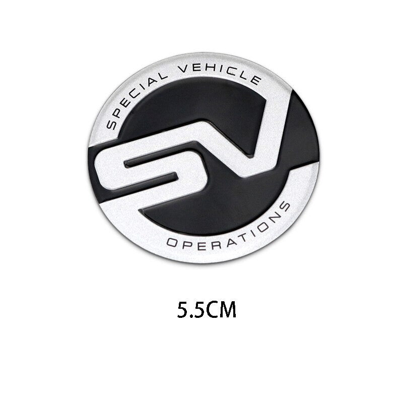 1Pcs Metal Sticker SV SVR Badge Emblem Decals For Range Rover Evoque Defender Discovery